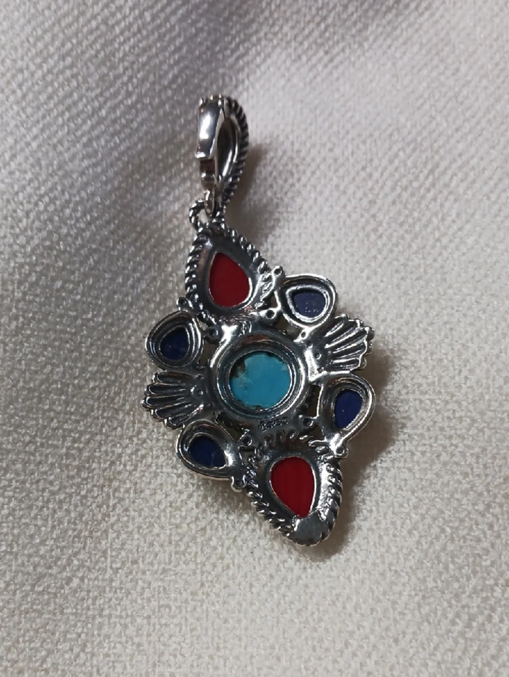 AMERICAN WEST 925 GEMSTONE PENDANT.